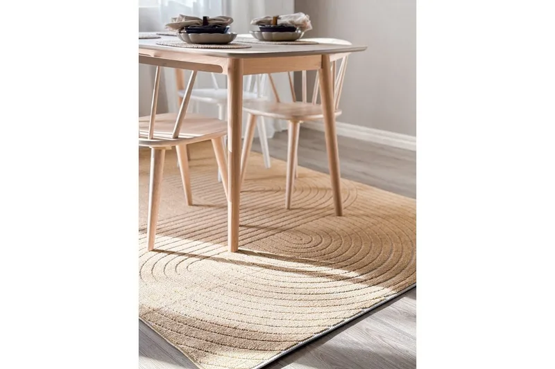 Wiltonteppe Hawaii Shape 240x240 cm, Gul - 240x240 cm, Gul - Tekstiler - Tepper & Matter - Utendørstepper