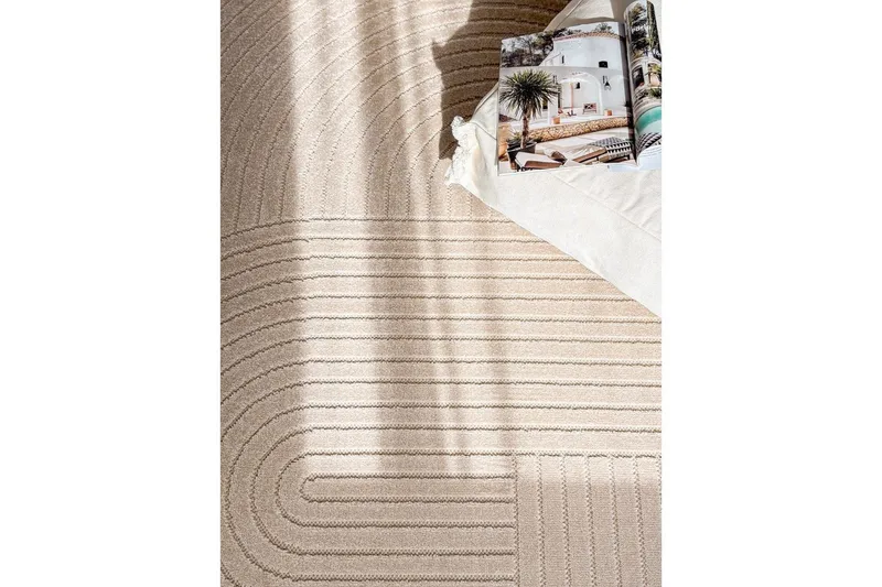 Wiltonteppe Hawaii Shape 240x240 cm, Lin, Linne - 240x240 cm, Lin, Linne - Tekstiler - Tepper & Matter - Utendørstepper