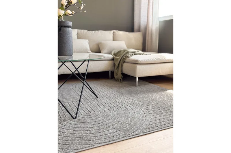 Wiltonteppe Hawaii Shape 280x280 cm, Grå - 280x280 cm, Grå - Tekstiler - Tepper & Matter - Store tepper