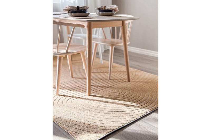 Wiltonteppe Hawaii Shape 280x280 cm, Gul - 280x280 cm, Gul - Tekstiler - Tepper & Matter - Utendørstepper - Balkongmatte