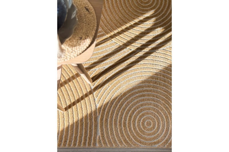 Wiltonteppe Hawaii Trend 200x200 cm, Gul - 200x200 cm, Gul - Tekstiler - Tepper & Matter - Utendørstepper