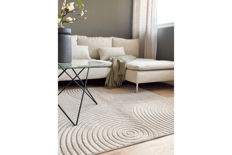 Wiltonteppe Hawaii Trend 200x200 cm, Lin, Linne - 200x200 cm, Lin, Linne - Tekstiler - Tepper & Matter - Utendørstepper