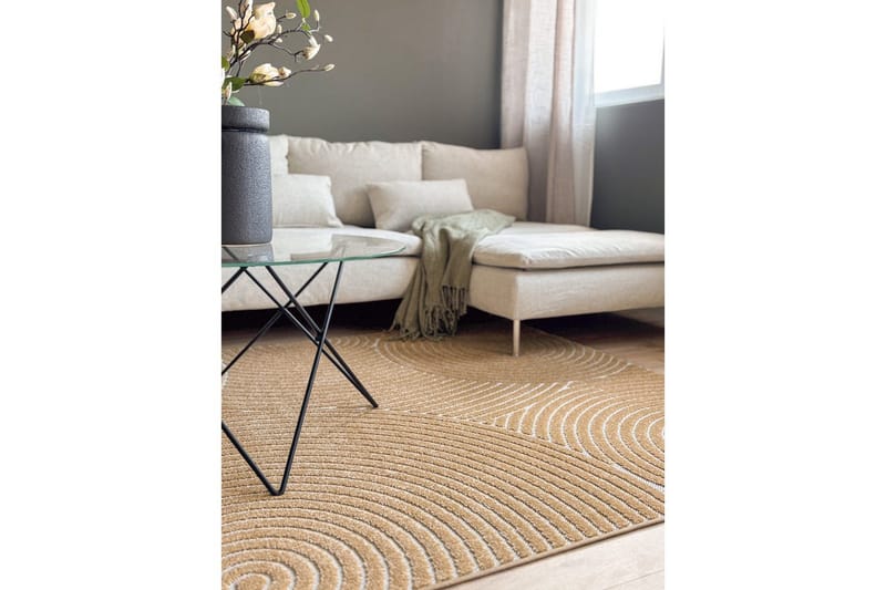Wiltonteppe Hawaii Trend 280x280 cm, Gul - 280x280 cm, Gul - Tekstiler - Tepper & Matter - Utendørstepper