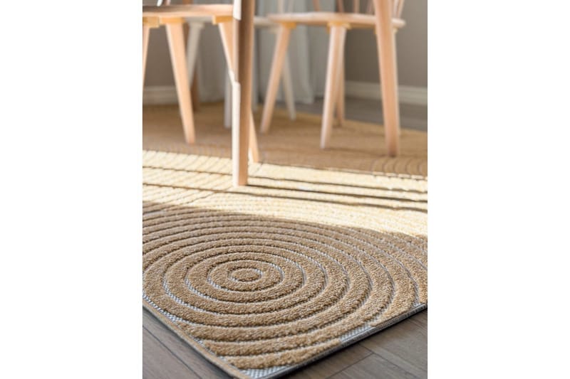 Wiltonteppe Hawaii Trend 280x280 cm, Gul - 280x280 cm, Gul - Tekstiler - Tepper & Matter - Utendørstepper