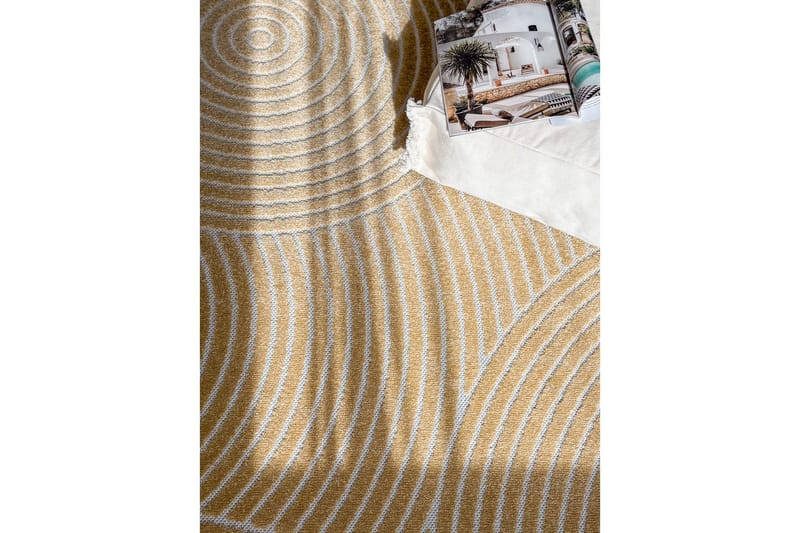Wiltonteppe Hawaii Trend 280x280 cm, Gul - 280x280 cm, Gul - Tekstiler - Tepper & Matter - Utendørstepper
