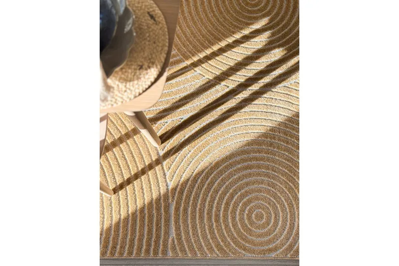 Wiltonteppe Hawaii Trend 280x280 cm, Gul - 280x280 cm, Gul - Tekstiler - Tepper & Matter - Utendørstepper