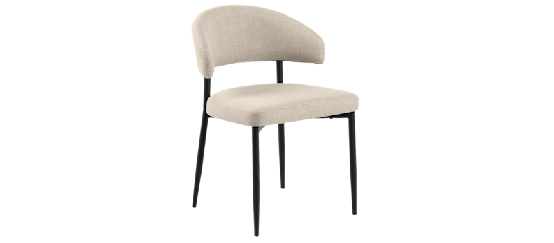 Sawako Spisestol med Armlener, Beige / Svart