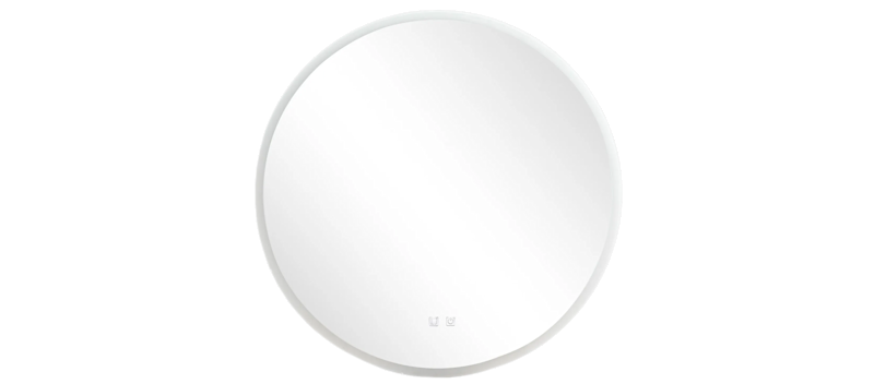 Clas Rundt Baderomsspeil med LED-belysning 120 cm, Anti-Fog og Touch-Kontroll
