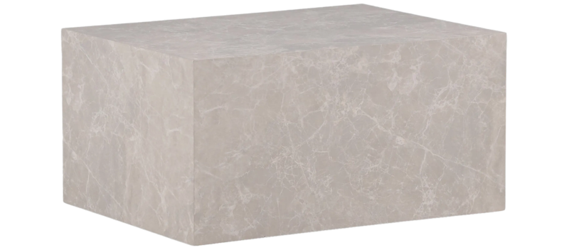 York Travertin Sofabord 80x60x40 cm, Beige / Betong