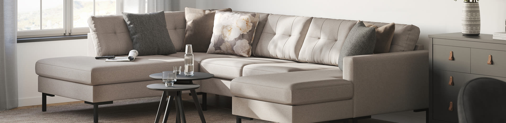Sittehøyde sofa