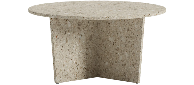 Wedge Sofabord 80 cm Rund, Beige