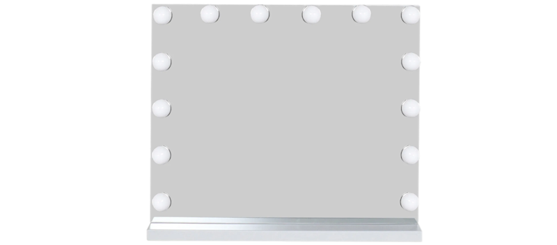 Glow Sminkespeil 50 cm med LED Belysning, Hvit