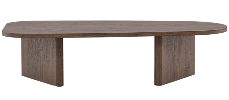 Grönvik Ovalt Sofabord 130x65 cm, Mørkebrunt / Valnøtt / Tre